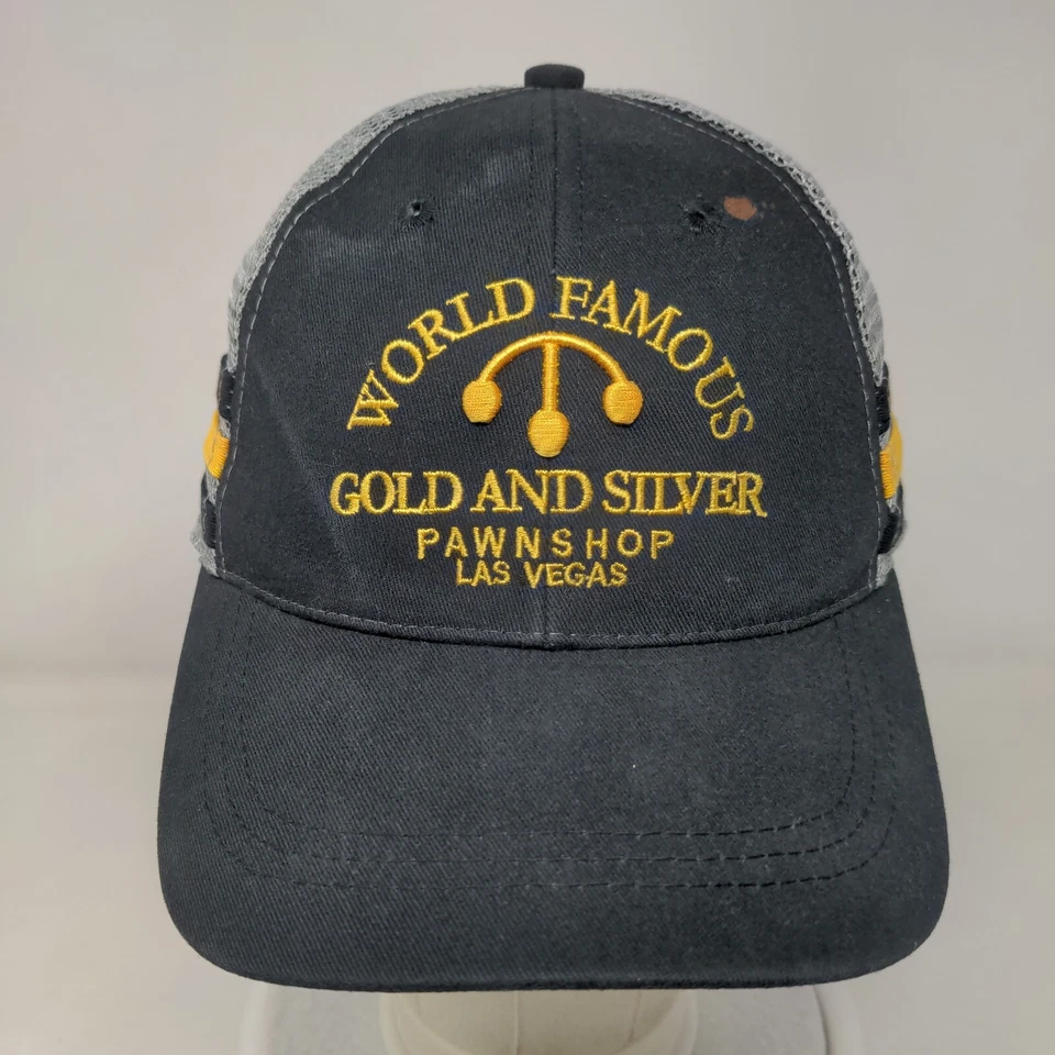 Sombrero de camionero de Las Vegas de casa de empeño dorado y plateado de fama mundial multi OSFA malla trasera Foto 2 de 4