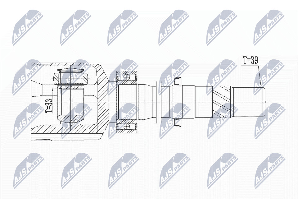 JOINT KIT DRIVE SHAFT NPW-RE-076 FOR RENAULT R9M452/453/409 1.6L 4cyl TALISMAN - Image 11