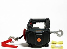 Comdazy 1000lb Battery-powered Winch With 40ft Synthetic Rope