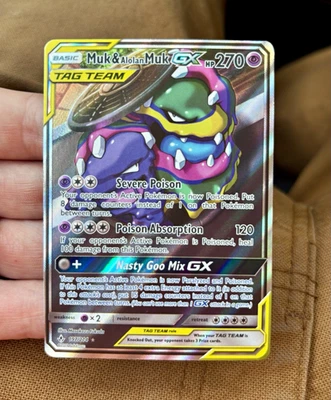[NM] Muk & Alolan Muk GX TAG TEAM Full Art Holo 197/214 SM-Unbroken Bonds - Image 1 of 2