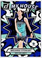 Breanna Stewart New York Liberty 2025 Donruss MY HOUSE Blue Press Proof #8