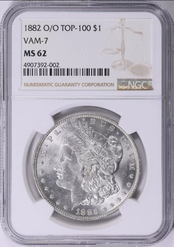 1882-O Morgan Silver Dollar O/O VAM-7 *Top 100* NGC MS-62