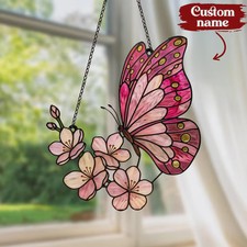 Custom Name Butterfly Acrylic Suncatcher Personalized Window Decor