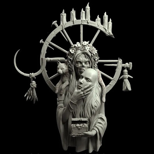 1/10 Babayagha The Black Mother, Resin Model Bust GK, Sci-fi theme, Unassembled - Picture 10 of 24