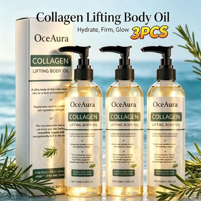 3x 100ml Kollagen Straffendes Körperöl Feuchtigkeitsspendende Massage & Hautpflege Set
