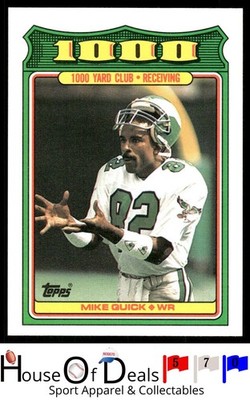 1988 Topps #22 Mike Quick 1000 Yard Club Philadelphia Eagles Football card