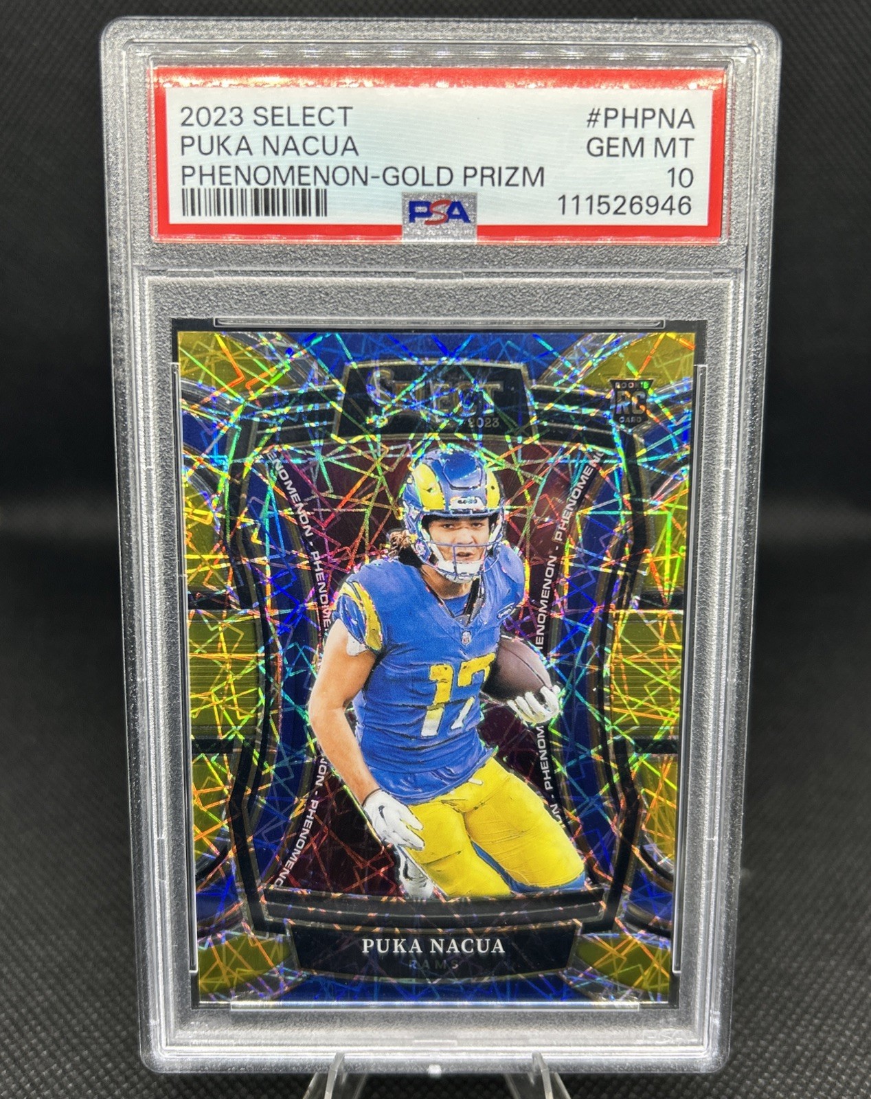 Puka Nacua Panini Select Phenomenon #PHPNA Gold Prizm