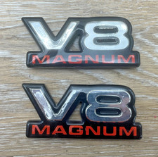 Set 1993-2001 Dodge Ram Dakota Durango V8 Magnum Fender Emblem Badge Oem