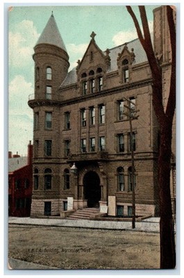 1910 YMCA Building Worcester Massachusetts MA Unposted Antique Postcard