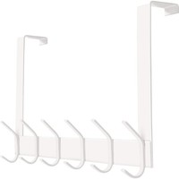 TüRhaken Edelstahl Weiß, 12 Haken, TüRgarderobe, Kleiderhaken, Badezimmer