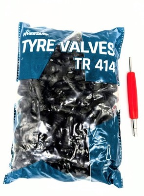100x  Fivestars TR414 Snap-In Ventile + Ventilausdreher Set