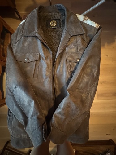 Men's Vintage Leather Bomber Jacket
