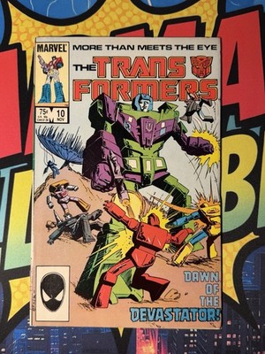 Transformers #10 Comic Raw 1st Print 1st App Devastator & Destructicons 1985