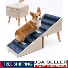 2 in 1 Dog Ramp Ottoman Foldable Pet Stairs Non Slip for Small Dogs Cat Pet