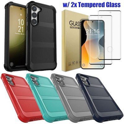 For Samsung Galaxy S23 FE/S23 Ultra/S23+ Case Heavy Duty  Cover / Tempered Glass