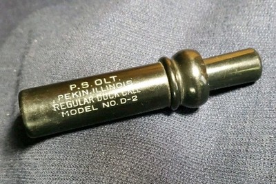 Vintage P.S. OLT Regular Duck Call Model D-2 Pekin Illinois NICE!