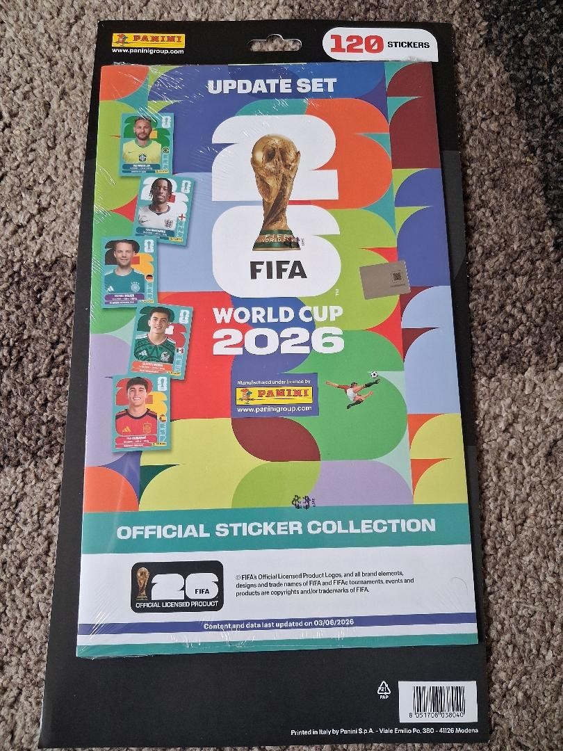 Panini FIFA World Cup 2026 Official Collection Update Set: 120 stickers-new