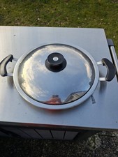 AMC Pfanne Bratpfanne Griddle EDELSTAHL 28 cm mit DECKEL/ TOP