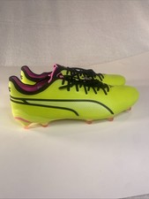 Puma King Ultimate FG AG Soccer Cleats Shoes Yellow 107563-06 Men  s Size 9.5