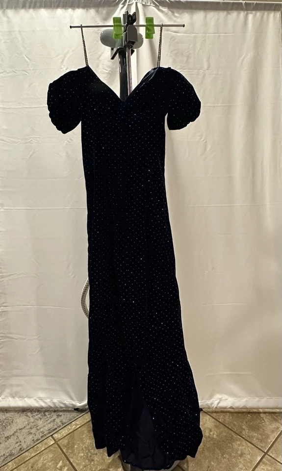 Vintage Loralie Prom Dress Size-16 Blue - Image 2 of 4