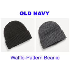 OLD NAVY "Waffle Pattern" cuffed knit beanie NEW