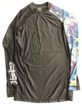 Huge Sports Rash Guard Shirt Womens Medium Black Swim UPF Long Sleeve Toucan