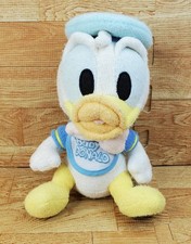 Baby Donald Duck 8" Plush Bean Bag Bib Sitting Walt Disney World Terrycloth