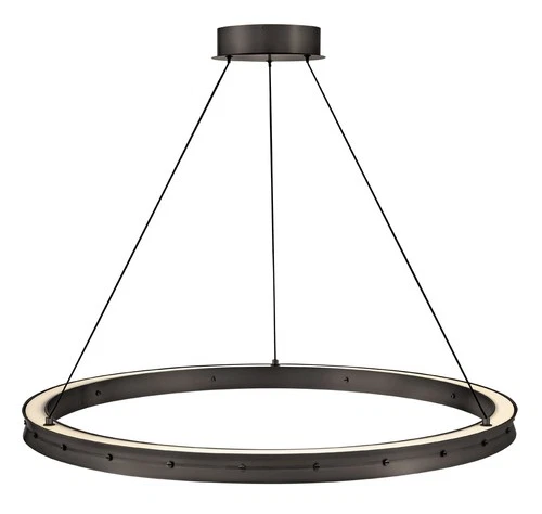 Fredrick Ramond FR41476 Althea 38"W LED Ring Chandelier - Black - Picture 6 of 12