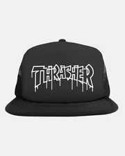 Thrasher Magazine One Liner Black Snapback Hat