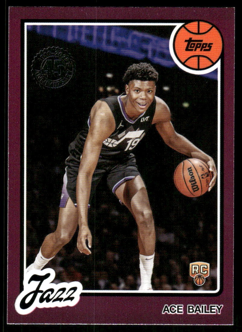 2025-26 Topps #80BK-54 Ace Bailey 1980-81 Topps Basketball Pink Holo Foil