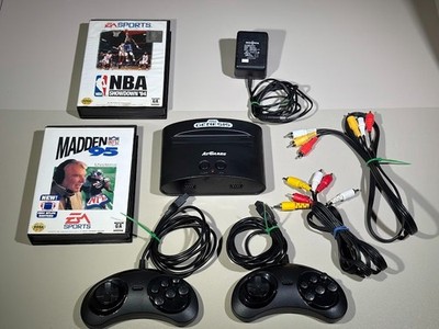 Sega Genesis Classic AtGames Bundle - Works Perfectly - NBA 94 & Madden 92