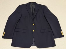 Chaps Ralph Lauren Navy Blue Gold Button Blazer Sport Coat Suit Jacket 42R