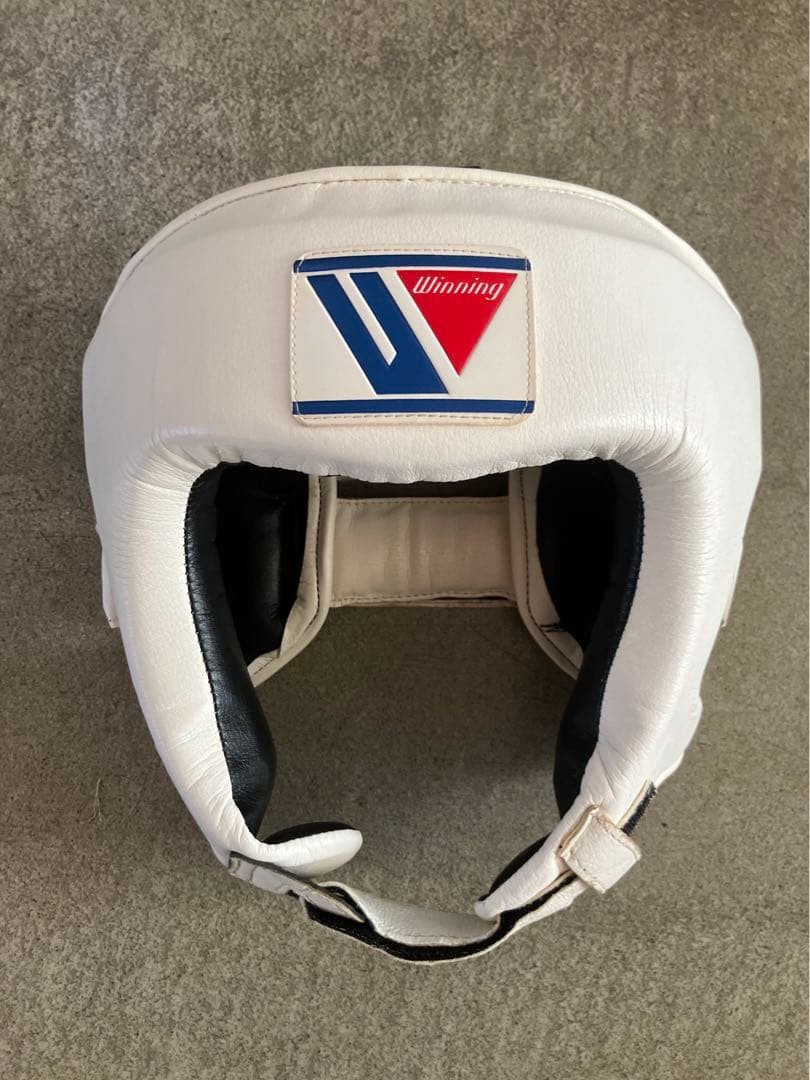 Winning M White FG-2300 Leather Headgear Open Face Type Used | eBay