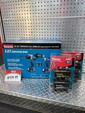 MAKITA HAMMER DRIVER DRILL / IMPACT DRIVER WITH TWO FREE BATTERIES