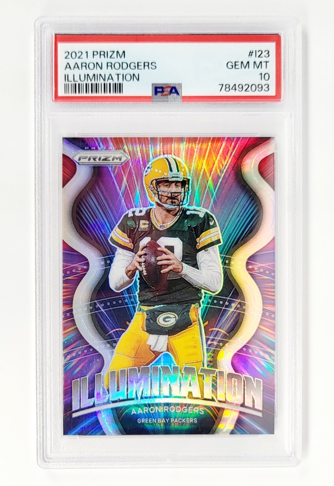 CASE HIT PSA GRADED 💎 GEM MINT 10 ILLUMINATION Aaron Rodgers 2021 Panini Prizm