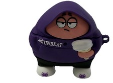 Unbeat Cartoon Airpods Case Keychain Purple Silicone Kawaii Protective Cover