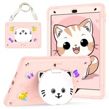 for iPad 9th Generation Case 10.2 inch for Girls with Pencil Holder, Kids Cas...