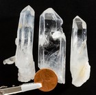 Lemurian Quartz Crystal Clear Points Crystals Colombia 3 pcs. 57-63mm H1380 — photo 2