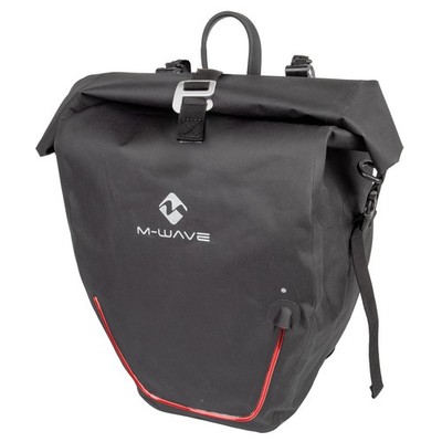 M-Wave Gepäckträgertasche 23 Liter mit integriertem LED-Leuchband aufladbar