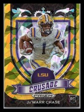 2021 Panini Prizm Draft Picks Collegiate #162 Ja'Marr Chase Gold Ice LSU Tigers