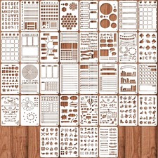 36pcs Journal Stencils for Bullet Journaling, DIY Planner 4x7 Inch Templates ...