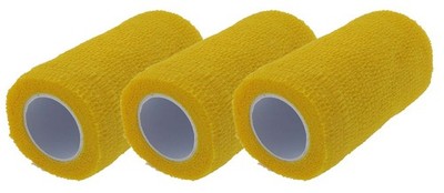3 x GELB Easy Flex Haftbandage 10cm x 4,5m Fixierbinde elastische Bandage