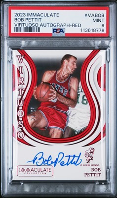 Carte Basket Panini Noir 2023-24 – Bob Pettit Auto Platinum #07/10 – Non Gradée