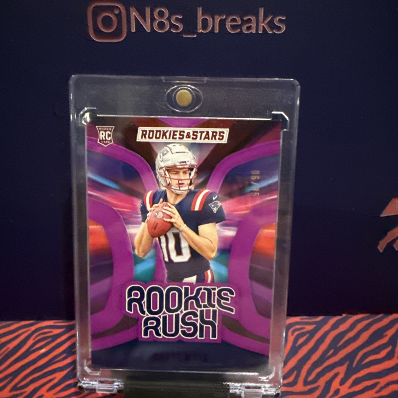 Drake Maye Panini Rookies & Stars Rookie Rush #RRDME Purple