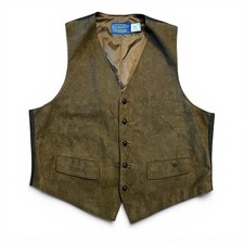 Vintage Pendleton Wool Vest Brown Made USA Western Outdoors
