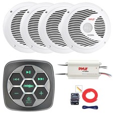 Metra Boat and 3-Zone Controller, 4x 6.5" 150W Speaker, 4-Channel Amplifier, Kit
