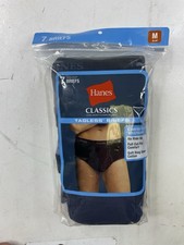 NEW 2012 HANES CLASSICS TAGLESS BRIEFS, PACK OF 7 Medium Blues Underwear Vintage