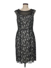 Vera Wang Women Black Cocktail Dress 8