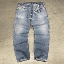 Vintage 90s Levi's 501xx Made in USA Faded Blue Denim Jeans 37x30