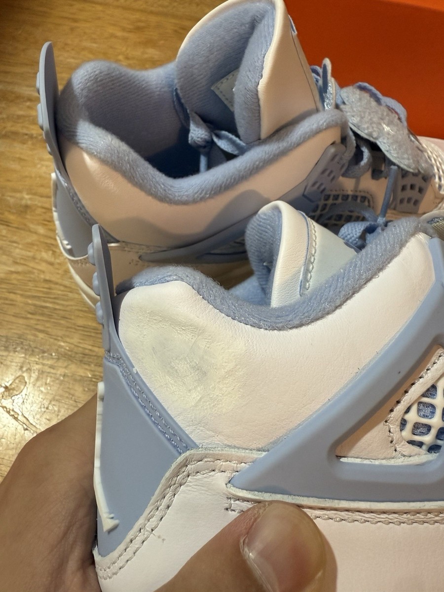 Womens Size 6.5-Nike Air Jordan 4 White/Aluminum-Blue Tint HV0823
